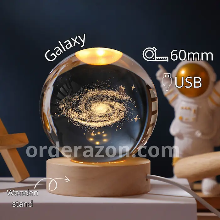 3D Galaxy Ball 60mm Universe Gifts with Laser Engraved Model Astronomy Decor and Gift for Kids, Space Model Collectors 3D Galaxy Ball 60mm Universe Gifts with Laser Engraved Model Astronomy Decor and Gift for Kids, Space Model Collectors