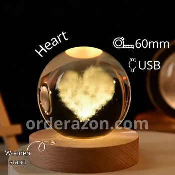 3D Heart Ball 60mm - Love Gifts