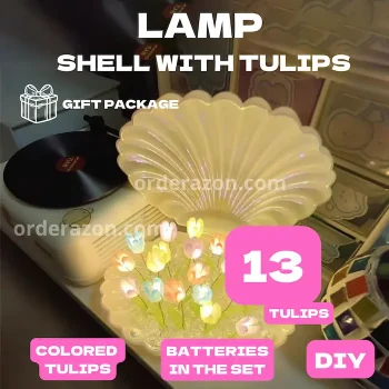 DIY Lamp Shell with Tulips